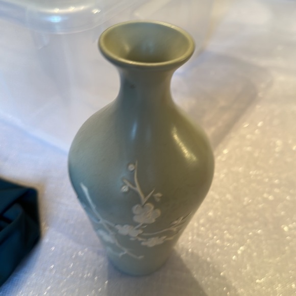 Vintage Spode Cherry Blossom Design Vase Copeland England greenPorcelain - Picture 7 of 8